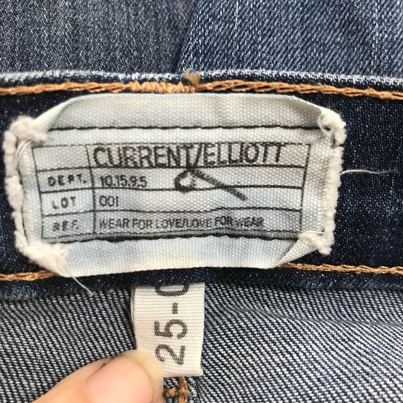 Paige Skyline Ankle Peg & Current/Elliot High Waist Skinny Townie Jeans size 25 - Picture 7 of 15